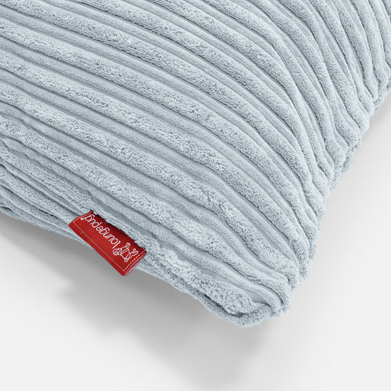 CloudSac 50 Kæmpe Pude med Memory Skum 40 x 80cm - Klassisk Jernbanefløjl Baby Blå 02