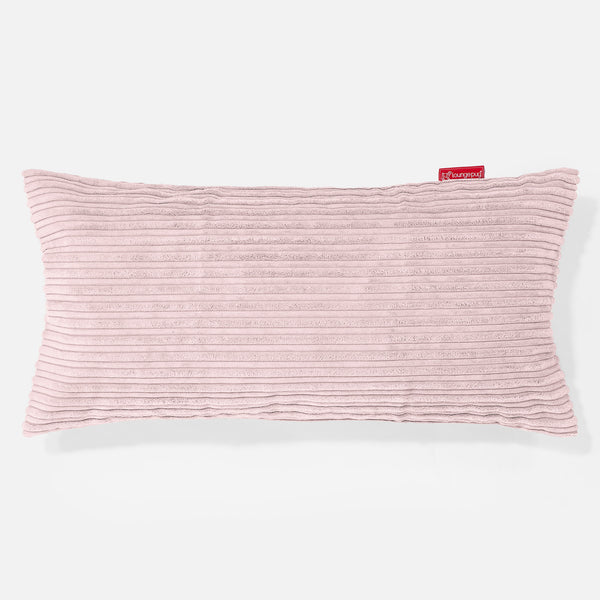 CloudSac 50 Kæmpe Pude med Memory Skum 40 x 80cm - Klassisk Jernbanefløjl Blush Lyserød 01