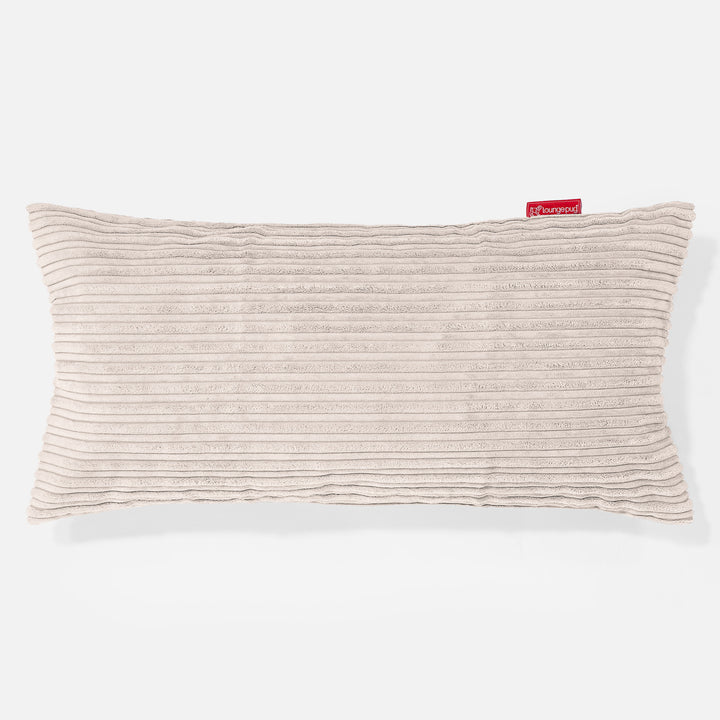 CloudSac 50 Kæmpe Pude med Memory Skum 40 x 80cm - Klassisk Jernbanefløjl Elfenben 01