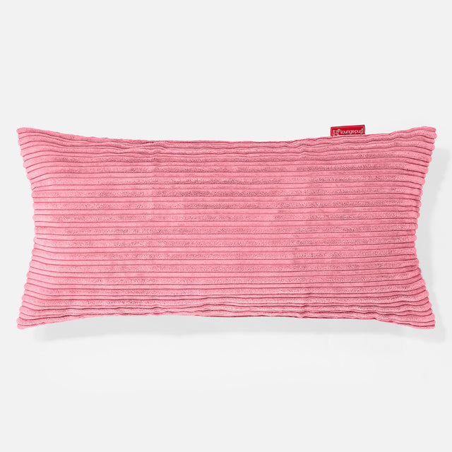 CloudSac 50 Kæmpe Pude med Memory Skum 40 x 80cm - Klassisk Jernbanefløjl Koral 01