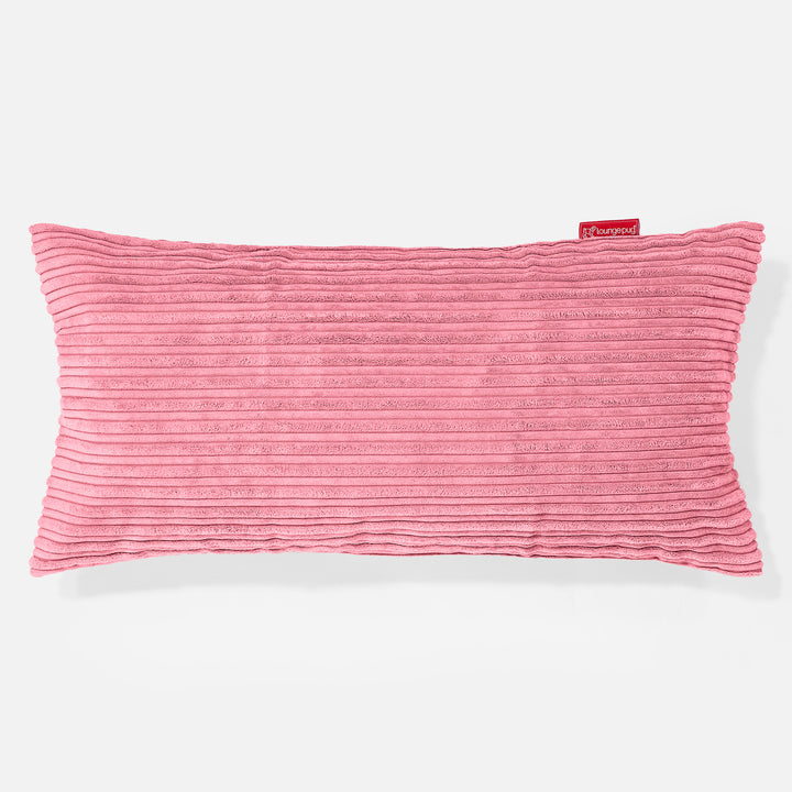 CloudSac 50 Kæmpe Pude med Memory Skum 40 x 80cm - Klassisk Jernbanefløjl Koral 01