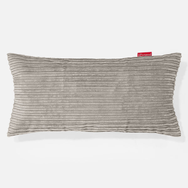 CloudSac 50 Kæmpe Pude med Memory Skum 40 x 80cm - Klassisk Jernbanefløjl Mink 01