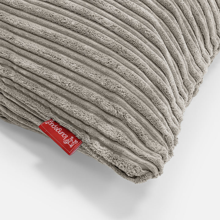 CloudSac 50 Kæmpe Pude med Memory Skum 40 x 80cm - Klassisk Jernbanefløjl Mink 02