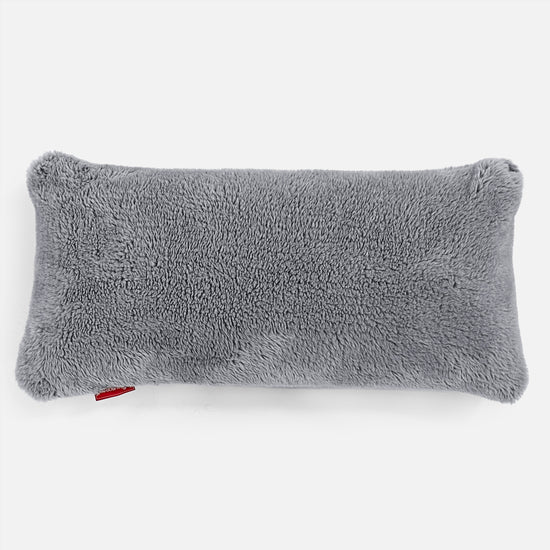 CloudSac 50 Kæmpe Pude med Memory Skum 40 x 80cm - Korthåret Imiteret Pels Mørkegrå 01