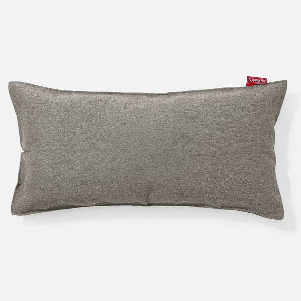 CloudSac 50 Kæmpe Pude med Memory Skum 40 x 80cm - Interalli-uld Sølv 01