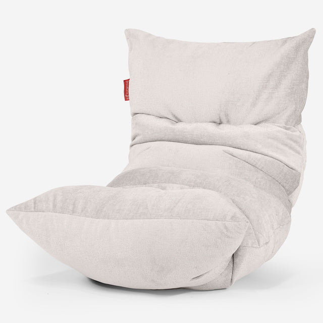 Eva Lounger Sækkestol - Chenille Cremefarvet 01