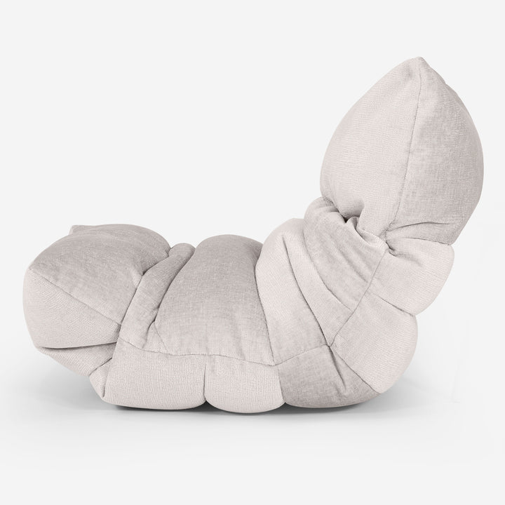 Eva Lounger Sækkestol - Chenille Cremefarvet 02