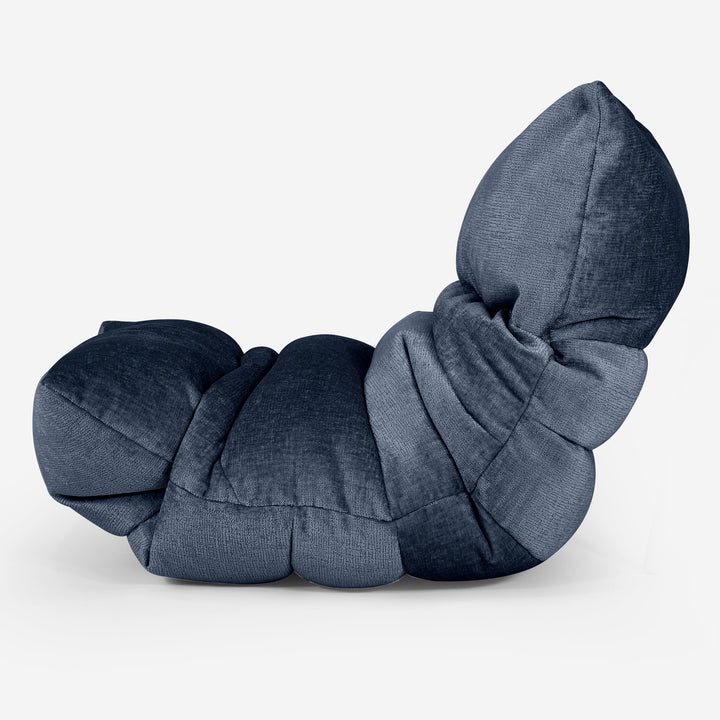 Eva Lounger Sækkestol - Chenille Navy 02