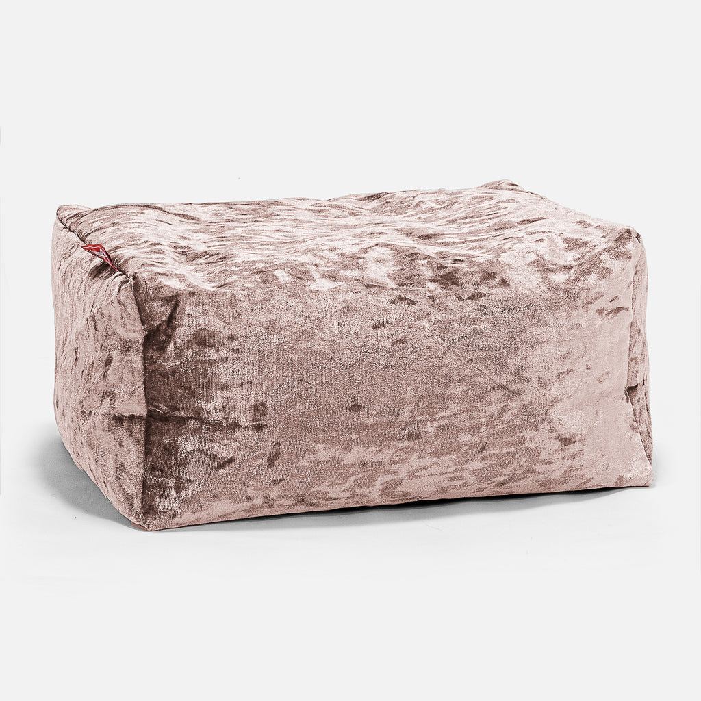 Fodskammel - Vintage-fløjl Trøffel 01
