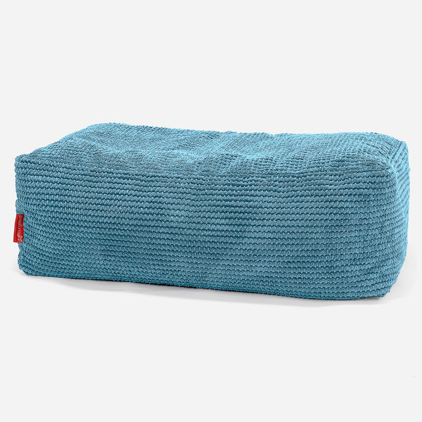 CloudSac 100 Fodskammel med Memory Skum - Pom Pom Turkis Blå 01