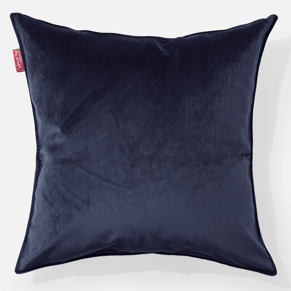 Kæmpe Pude 70 x 70cm - Fløjl Marineblå 01
