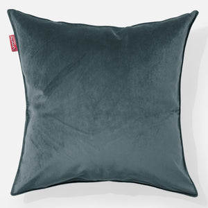 Kæmpe Pudebetræk 70 x 70cm - Fløjl Turkis Blå