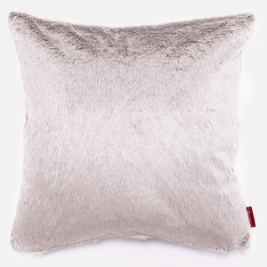 Kæmpe Pudebetræk 70 x 70cm - Imiteret Kaninpels Støvet Lyserød