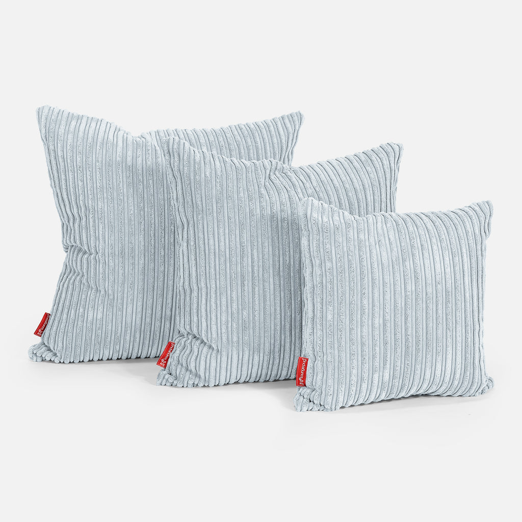 Kæmpe Pude 70 x 70cm - Klassisk Jernbanefløjl Baby Blå 02