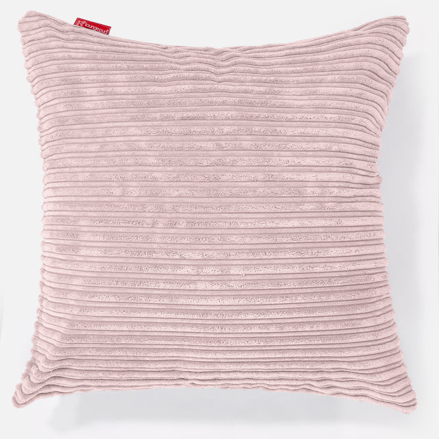 Kæmpe Pude 70 x 70cm - Klassisk Jernbanefløjl Blush Lyserød 01
