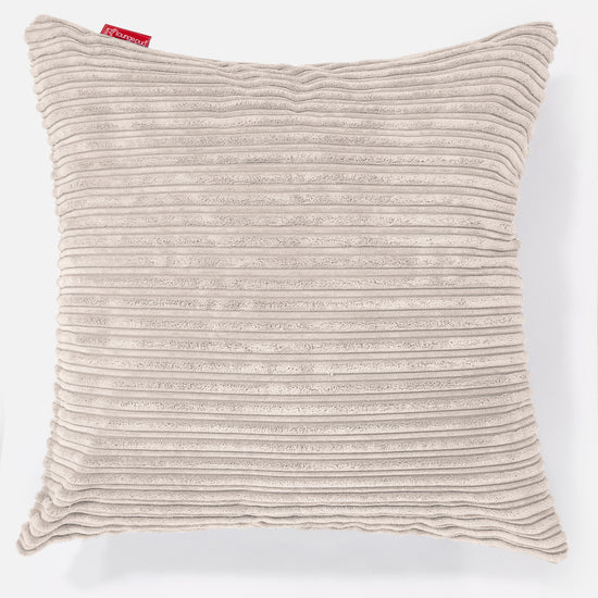 Kæmpe Pude 70 x 70cm - Klassisk Jernbanefløjl Elfenben 01