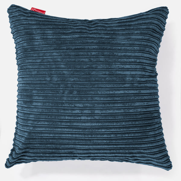 Kæmpe Pude 70 x 70cm - Klassisk Jernbanefløjl Navy 01