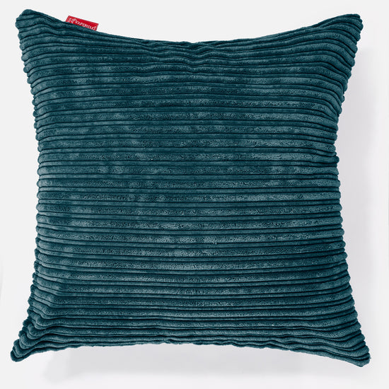 Kæmpe Pude 70 x 70cm - Klassisk Jernbanefløjl Turkis 01