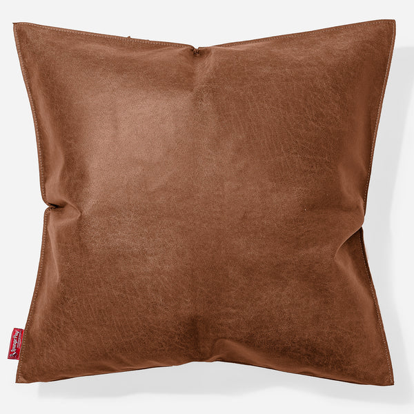 Kæmpe Pude 70 x 70cm - Nødstedte Læder Karamel 01