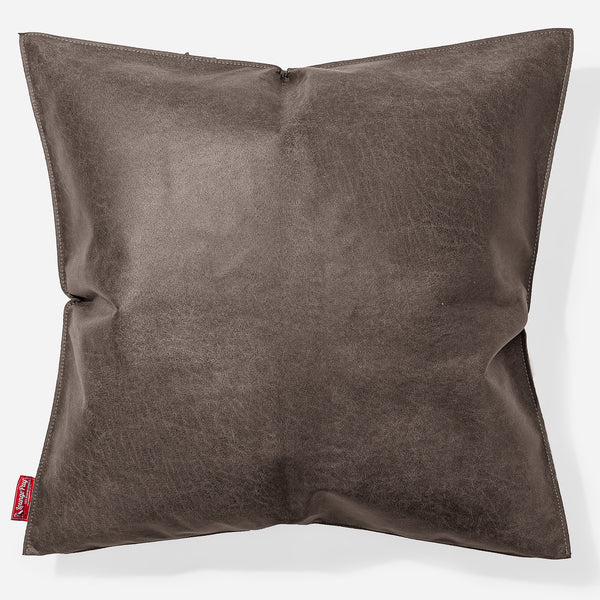 Kæmpe Pude 70 x 70cm - Nødstedte Læder Skifergrå 01