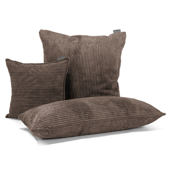 Kæmpe Pude 70 x 70cm - Pom Pom Chokolade Brun 04