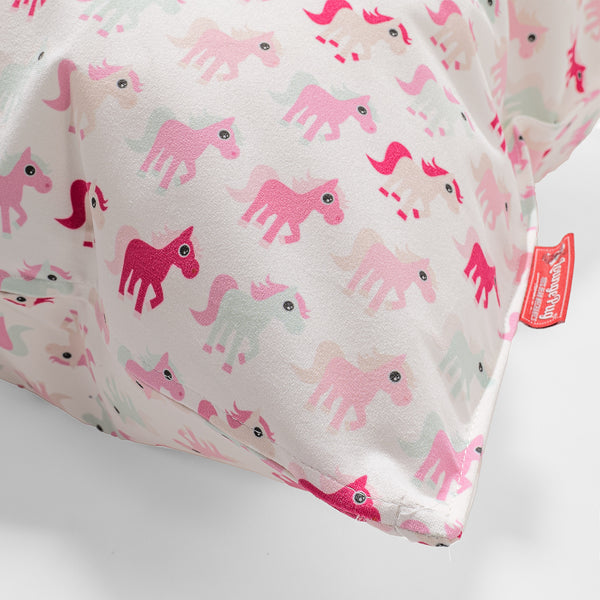 Kæmpe Pudebetræk 70 x 70cm - Trykt Lille Pony Fabric Close-up Image