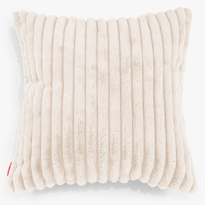 Kæmpe Pudebetræk 70 x 70cm - Ultraplysfløjl Cremefarvet