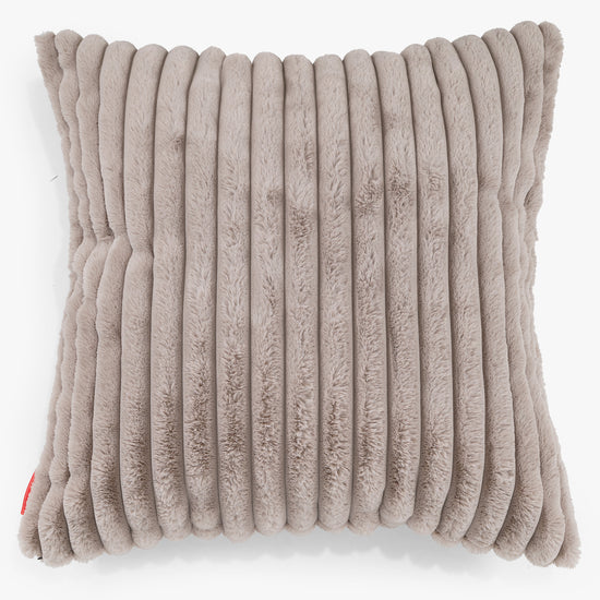 Kæmpe Pudebetræk 70 x 70cm - Ultraplysfløjl Mink 01