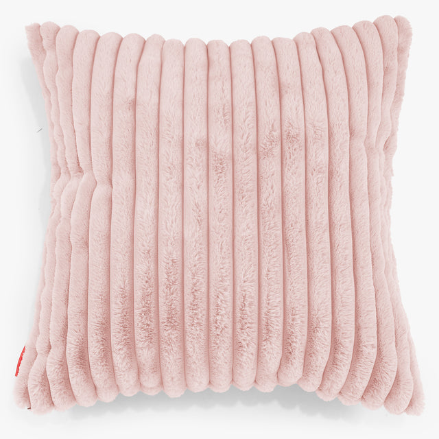 Kæmpe Pudebetræk 70 x 70cm - Ultraplysfløjl Støvet Lyserød 01