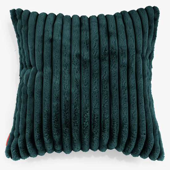 Kæmpe Pudebetræk 70 x 70cm - Ultraplysfløjl Turkis 01