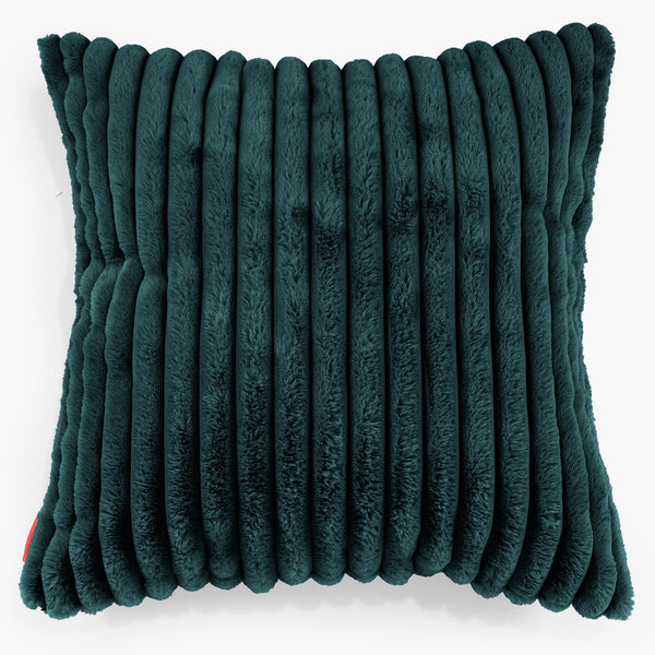 Kæmpe Pudebetræk 70 x 70cm - Ultraplysfløjl Turkis 01