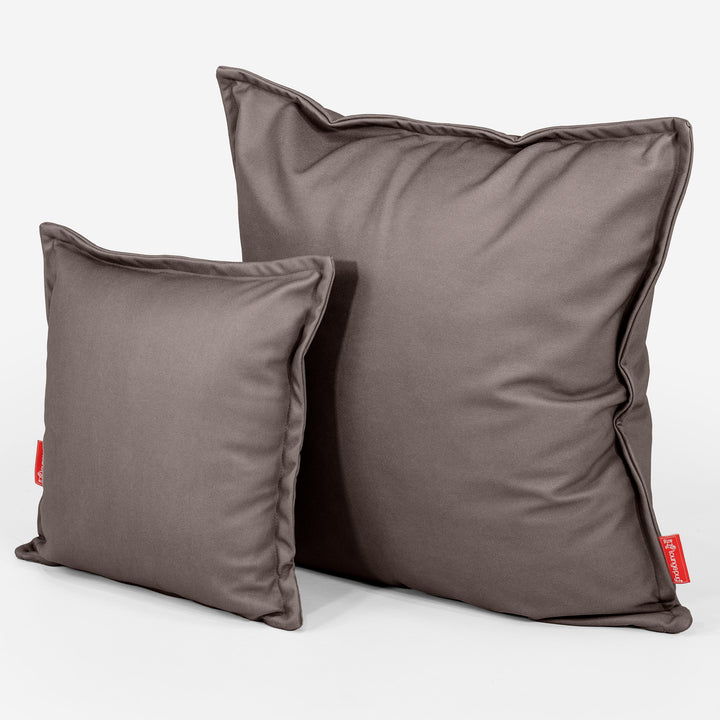 Kæmpe Pudebetræk 70 x 70cm - Vegansk Læder Chokolade 02