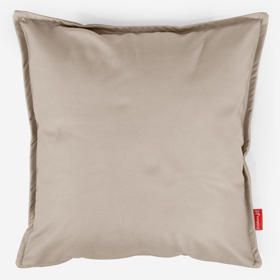 Kæmpe Pudebetræk 70 x 70cm - Vegansk Læder Elfenben 01