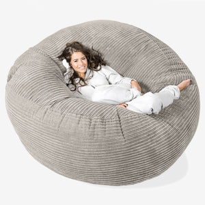 Kæmpe Sækkestol Sofa XXL 'Mega Mammut' - Klassisk Jernbanefløjl Mink