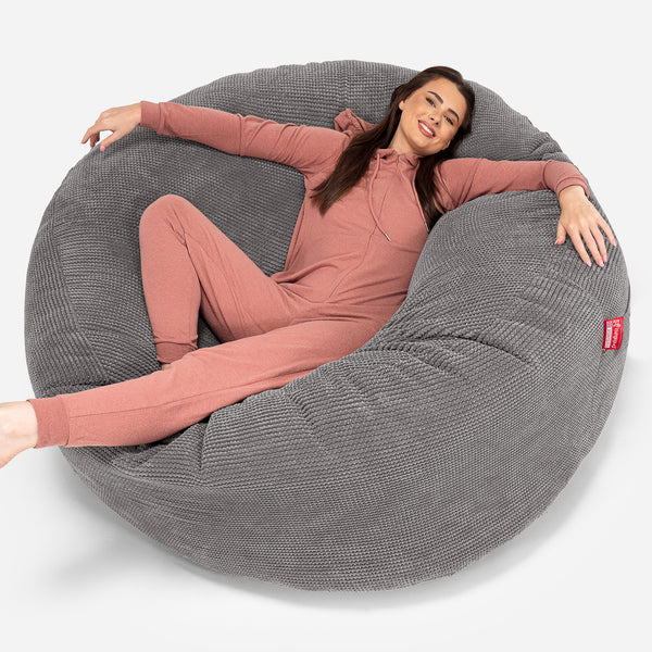 Kæmpe Sækkestol Sofa XXL 'Mega Mammut' - Pom Pom Kul Grå 01