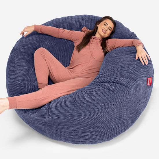 Kæmpe Sækkestol Sofa XXL 'Mega Mammut' - Pom Pom Lilla 01