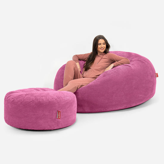 Kæmpe Sækkestol Sofa XXL 'Mega Mammut' - Pom Pom Pink 02