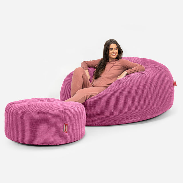Kæmpe Sækkestol Sofa XXL 'Mega Mammut' - Pom Pom Pink 02