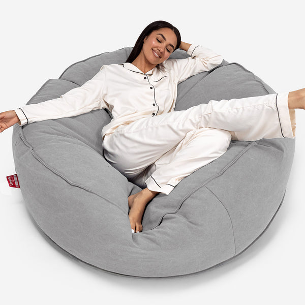 Kæmpe Sækkestol Sofa XXL 'Mega Mammut' - Stonewashed denim Grå 01