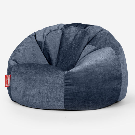 Klassisk Sækkestol - Chenille Navy 01