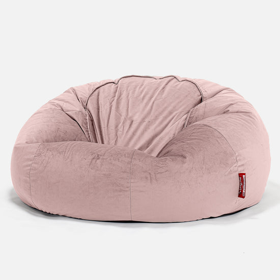 Klassisk Sækkestol Sofa - Fløjl Lyserød 01