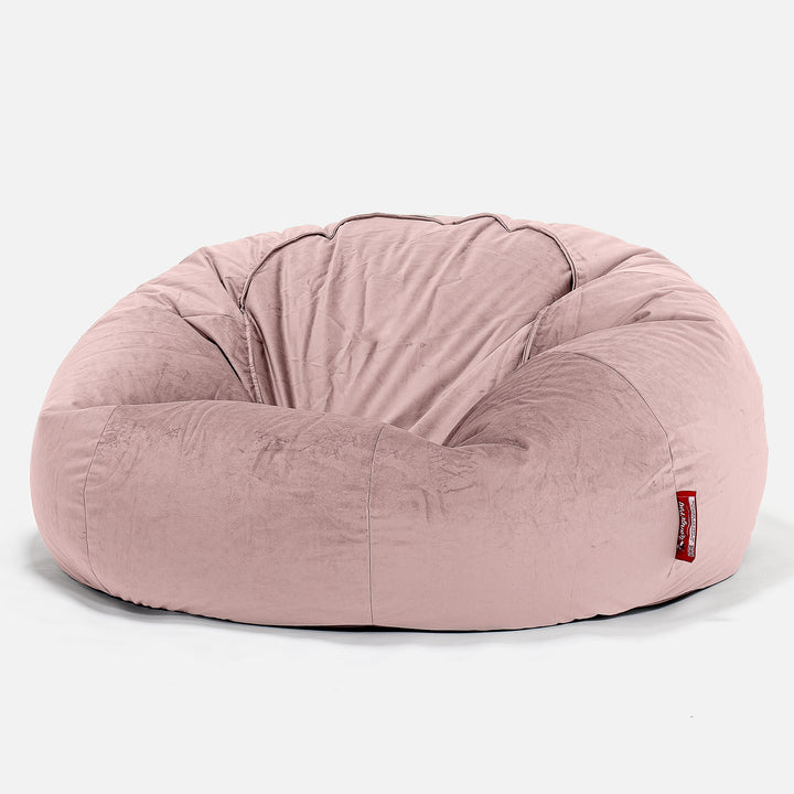 Klassisk Sækkestol Sofa - Fløjl Lyserød 01