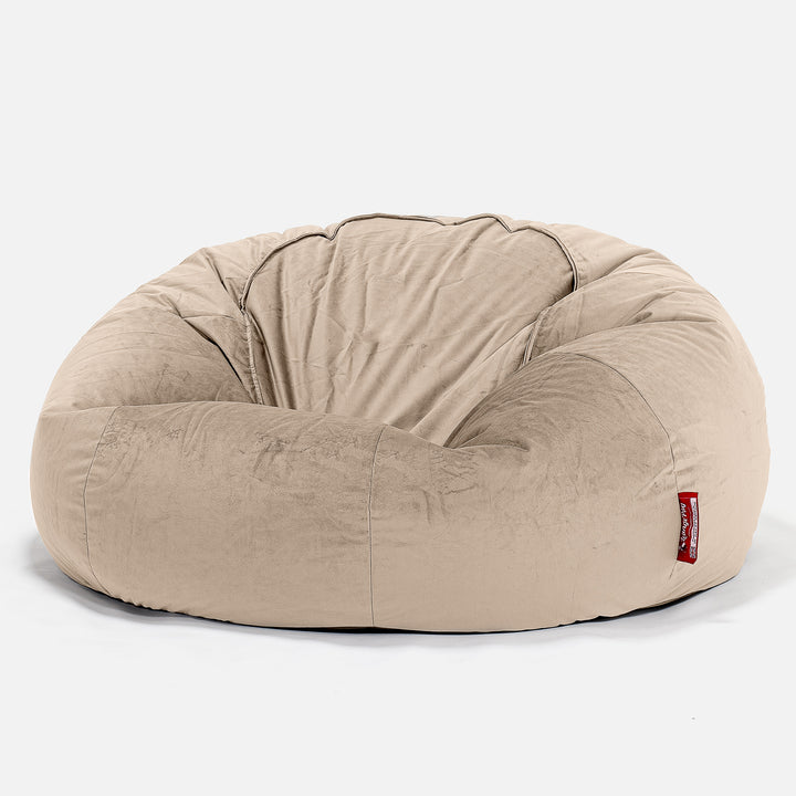 Klassisk Sækkestol Sofa - Fløjl Mink 01