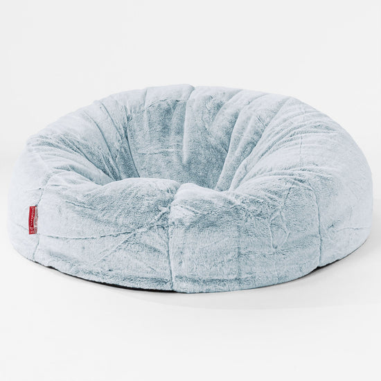 Klassisk Sækkestol Sofa - Imiteret Kaninpels Støvet Blå 01