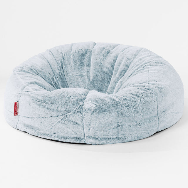 Klassisk Sækkestol Sofa - Imiteret Kaninpels Støvet Blå 01
