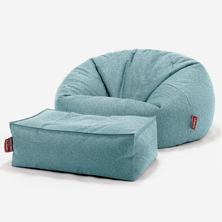 Klassisk Sækkestol Sofa - Interalli-uld Cyan 02