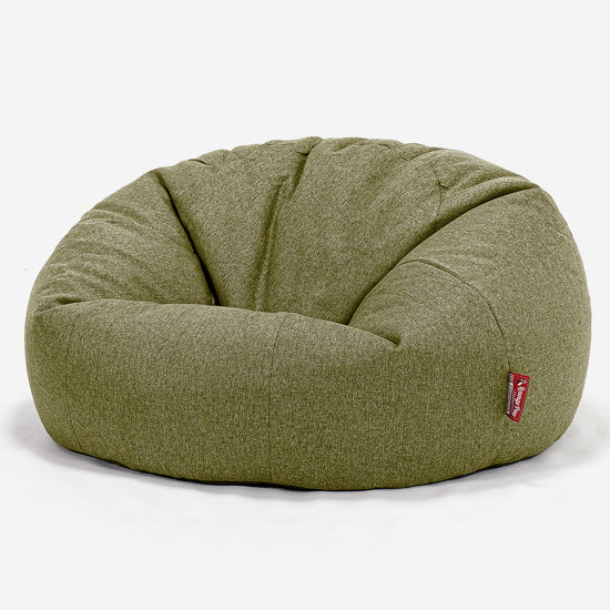Klassisk Sækkestol Sofa - Interalli-uld Limegrøn 01