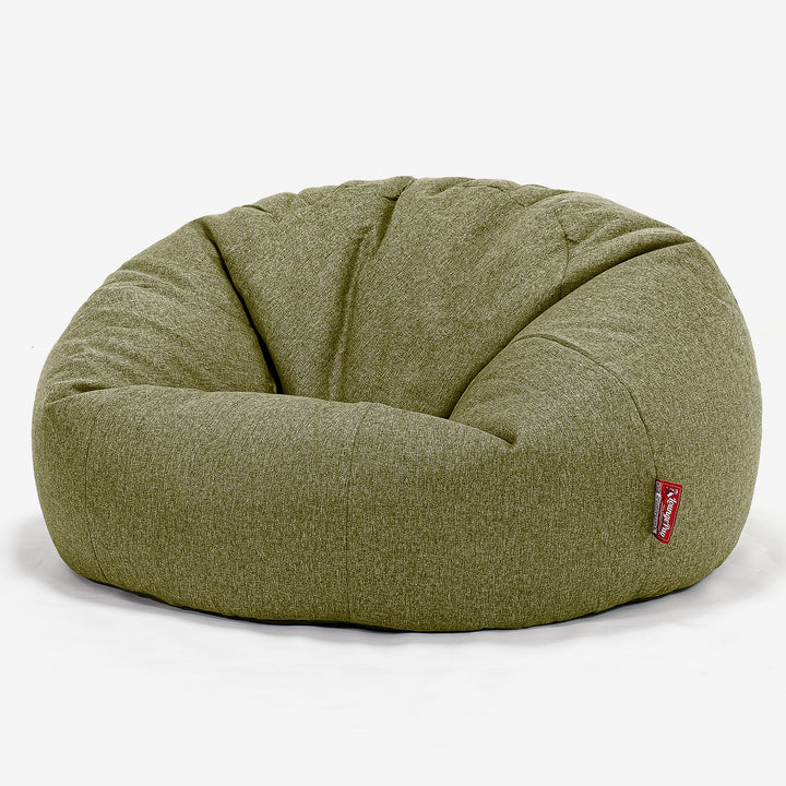 Klassisk Sækkestol Sofa - Interalli-uld Limegrøn 01