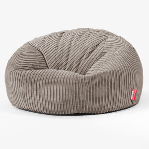 Klassisk Sækkestol Sofa - Klassisk Jernbanefløjl Duegrå