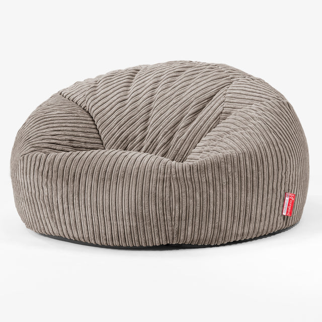 Klassisk Sækkestol Sofa - Klassisk Jernbanefløjl Duegrå 01